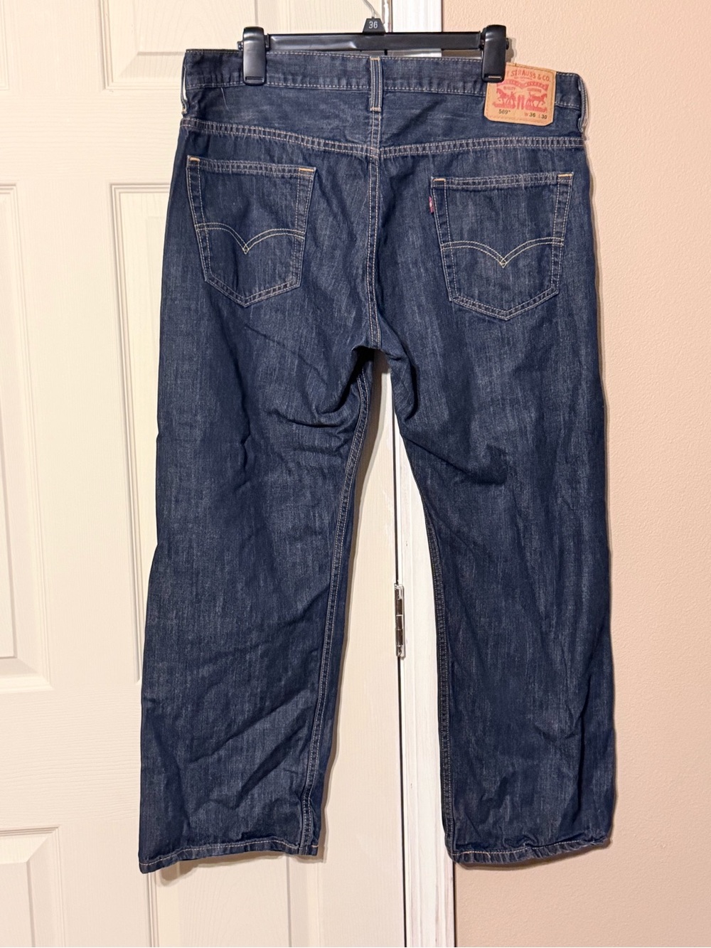 Levi's Men's Dark Indigo Denim Relaxed Fit Jeans